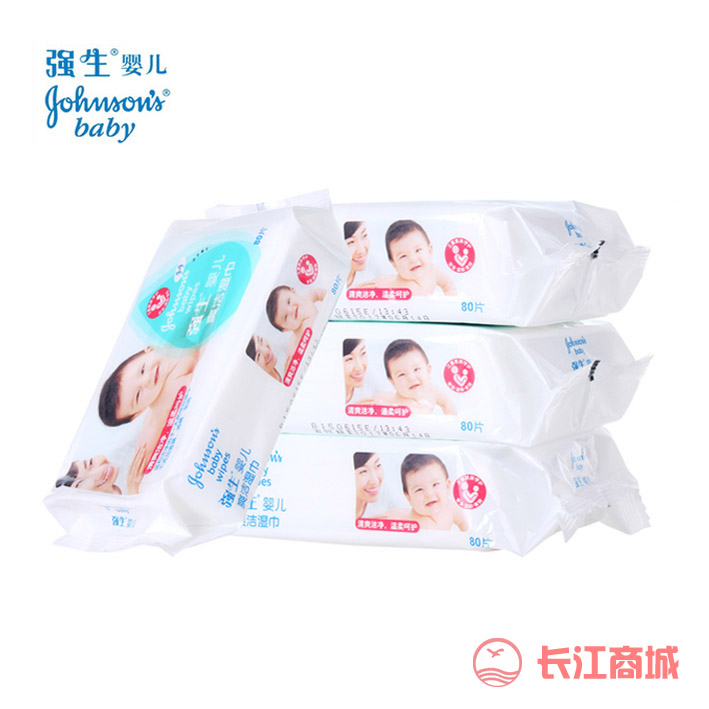 强生婴儿护肤湿巾80片