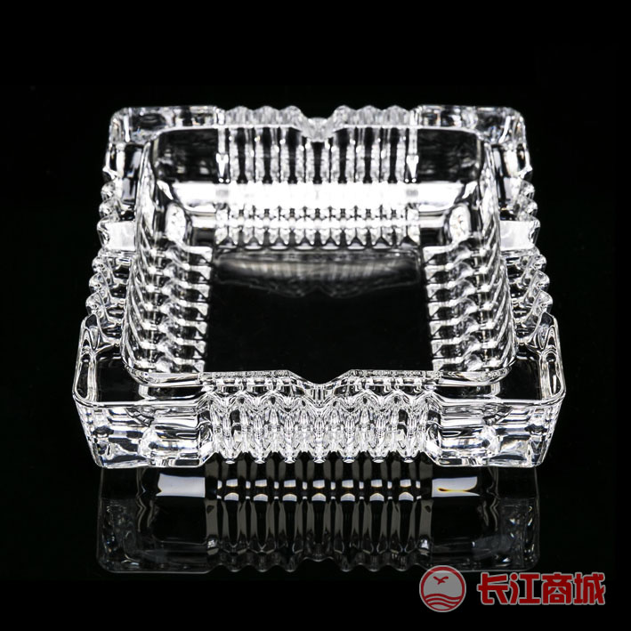 晶质方形玻璃烟灰缸BYG10